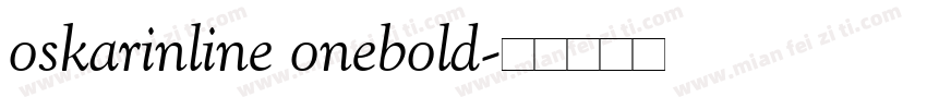 oskarinline onebold字体转换
